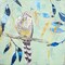 A Thoughtful Wattlebird by Trudy Rice 12" x 12" Canvas Wall Art